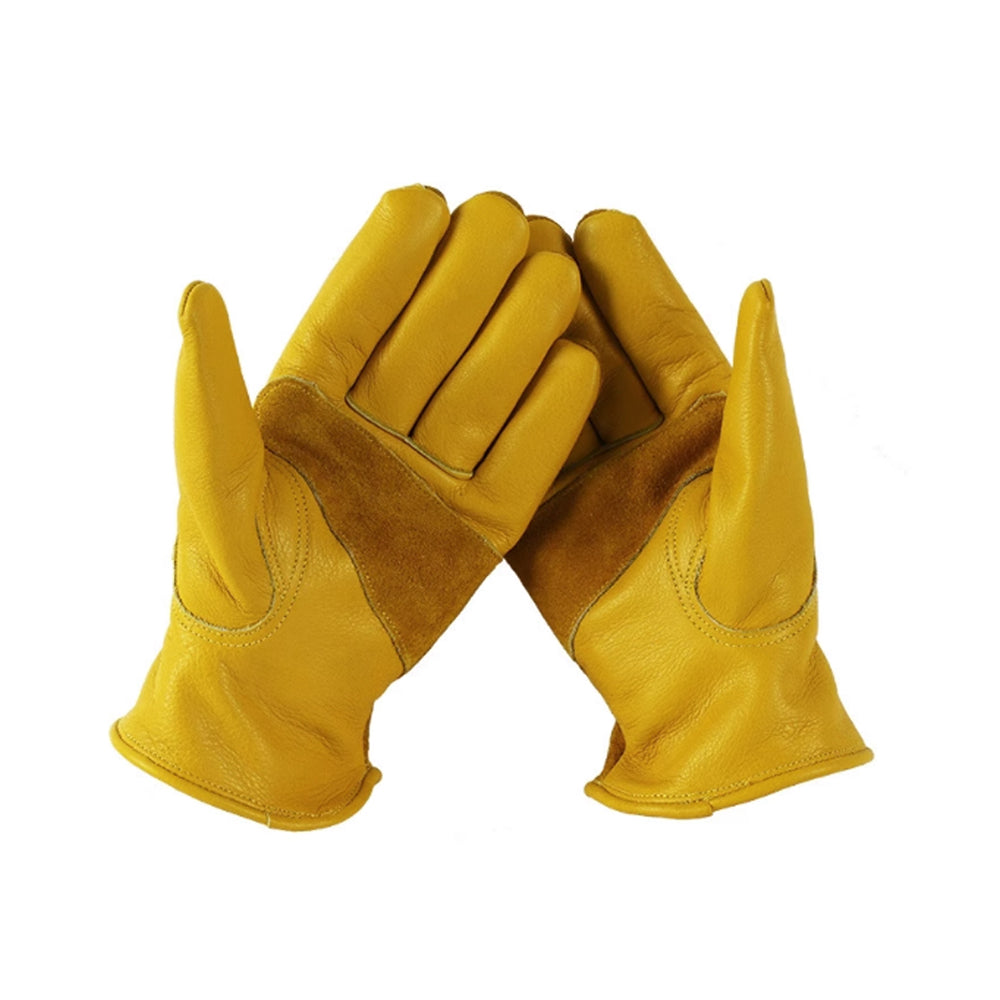 GAOGAODE - Premium Cowhide Leather Work Gloves – Heavy Duty, Anti-Slip, Durable Safety Gloves for Men