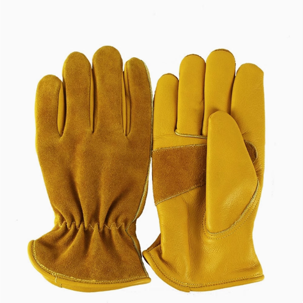 GAOGAODE - Premium Cowhide Leather Work Gloves – Heavy Duty, Anti-Slip, Durable Safety Gloves for Men