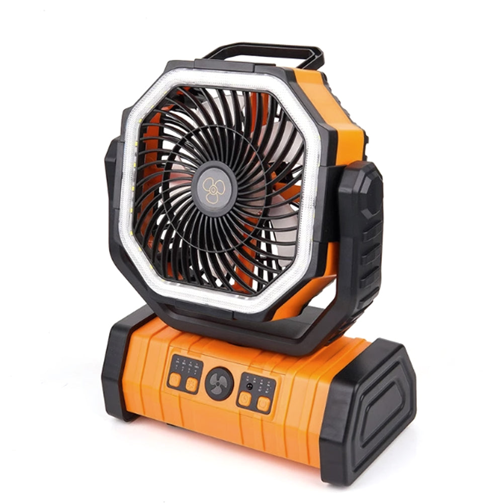 CHAOJISHUAI - Rechargeable Outdoor Camping Fan with LED Light – Portable Battery Operated Tent Fan