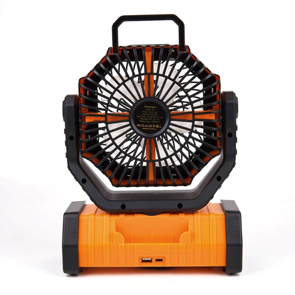 CHAOJISHUAI - Rechargeable Outdoor Camping Fan with LED Light – Portable Battery Operated Tent Fan