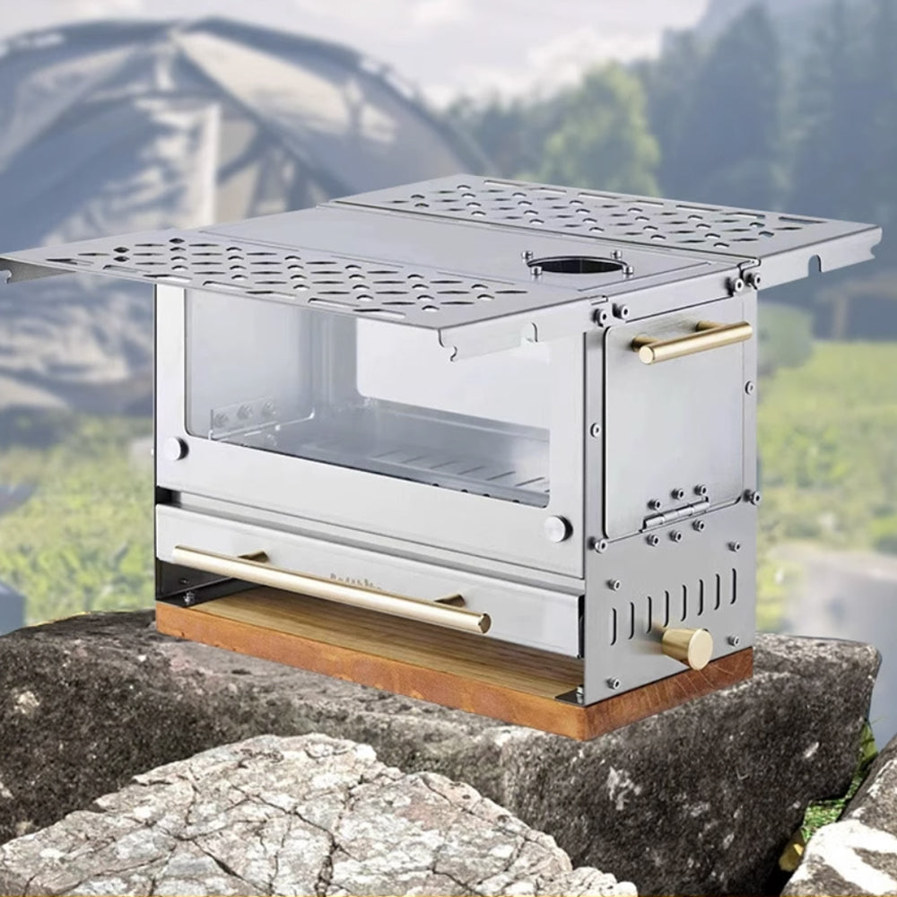 OutPro - Portable Stainless Steel Camping Wood Stove