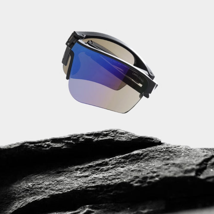 CAMEL CROWN Polarized Sports Sunglasses – Ultra-Light Frameless Design, Photochromic Cycling Glasses for Men & Women