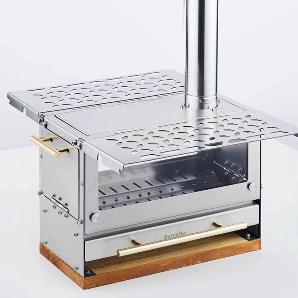 OutPro - Portable Stainless Steel Camping Wood Stove