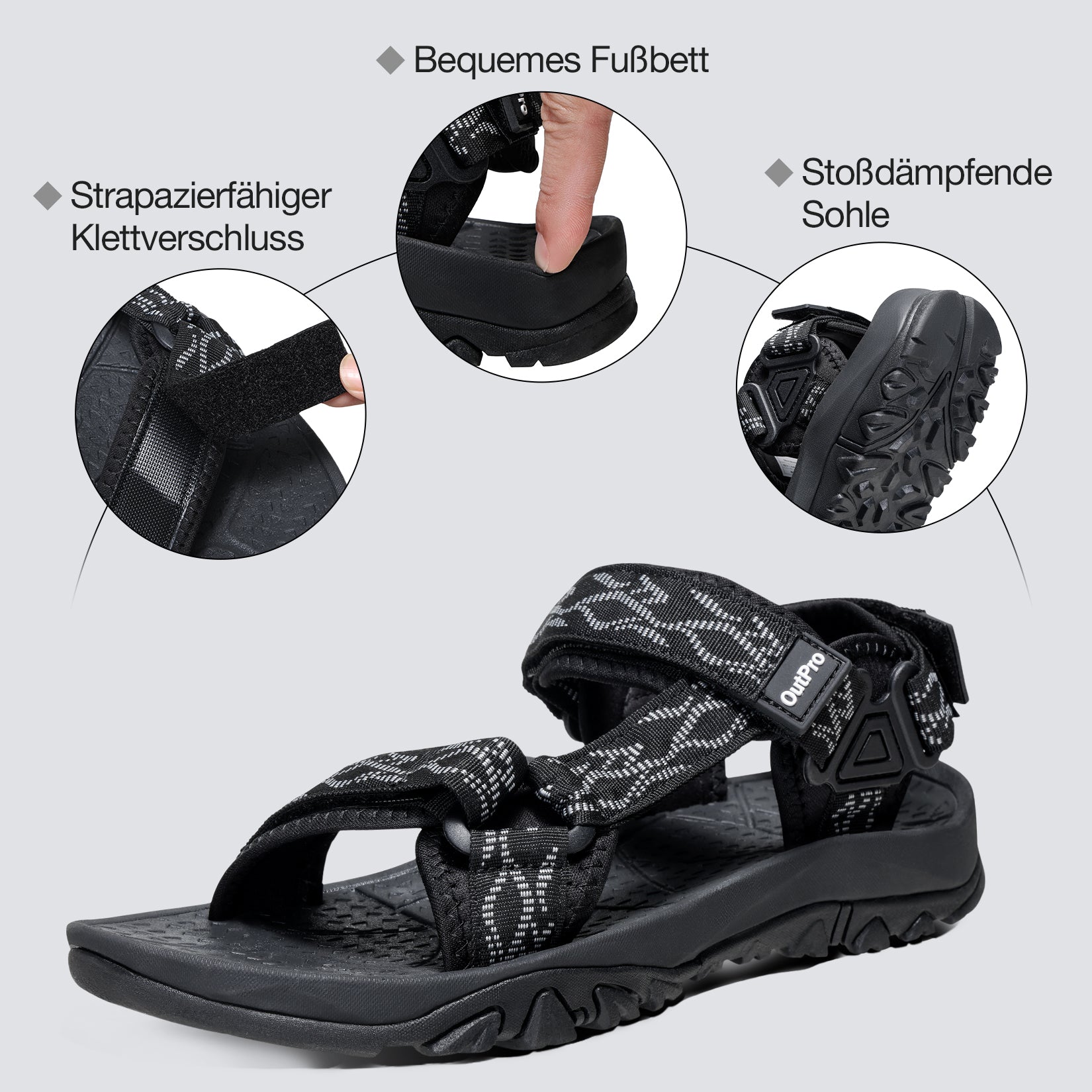 OutPro - Men's hiking sandals