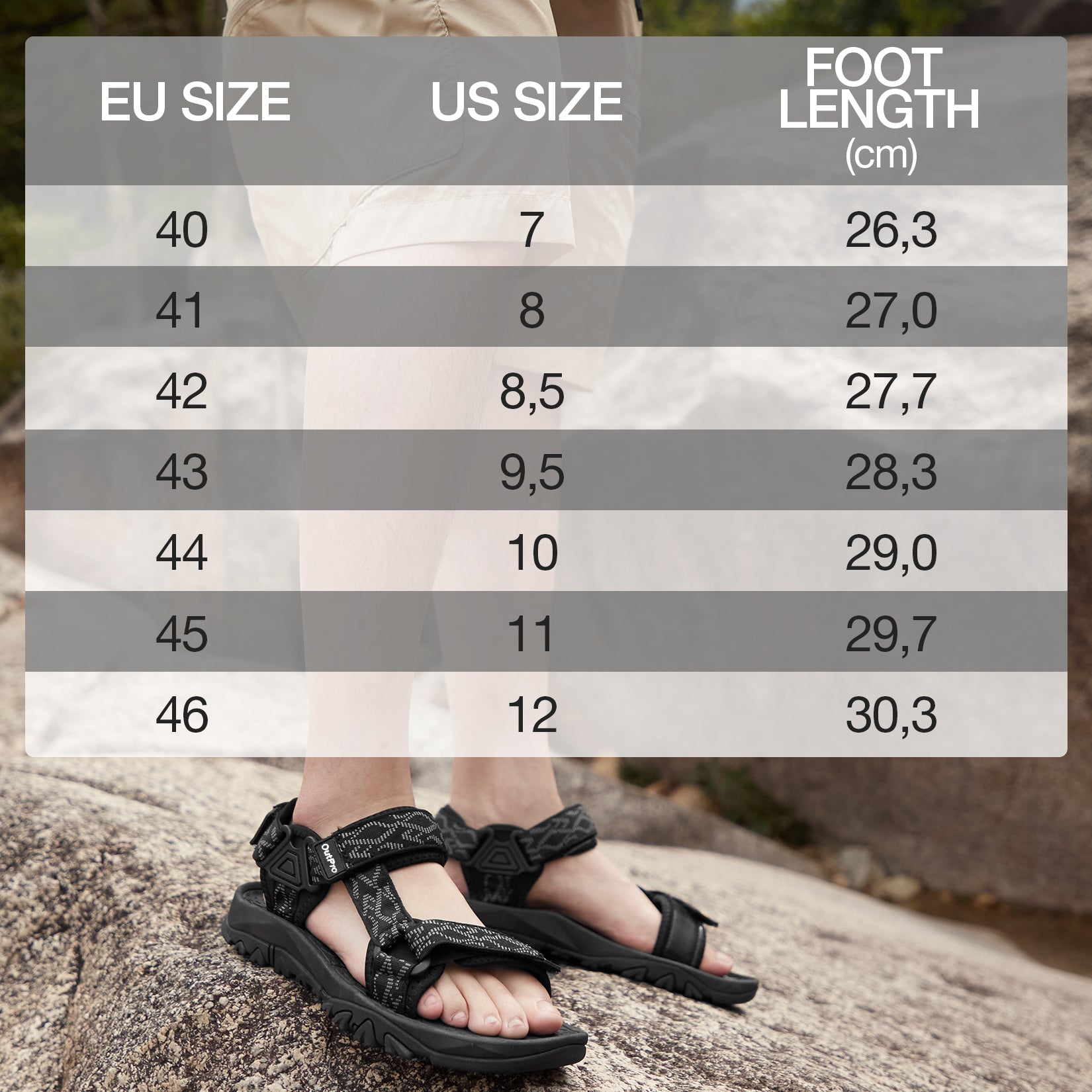 OutPro - Men's hiking sandals